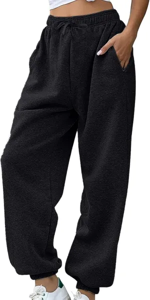 2024 Cinch Bottom Sweatpants Baggy Sweatpants for Women High Waisted Pocket Joggers Sport Active Lounge Trousers Fall