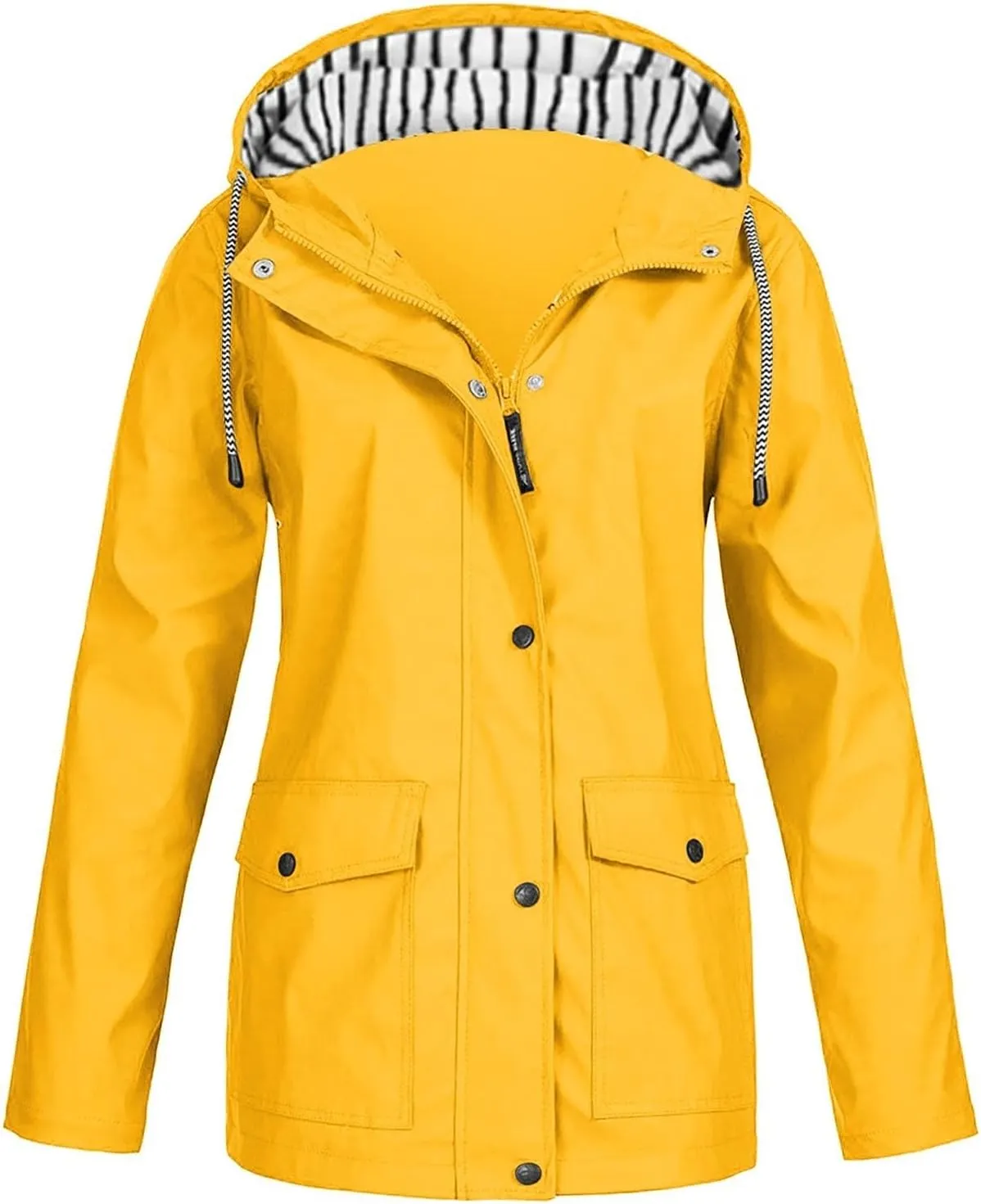 2025 Womens Raincoat Spring Fashion Plus Size Waterproof Lightweight Jacket Outdoor Raincoats Windbreaker with Hood