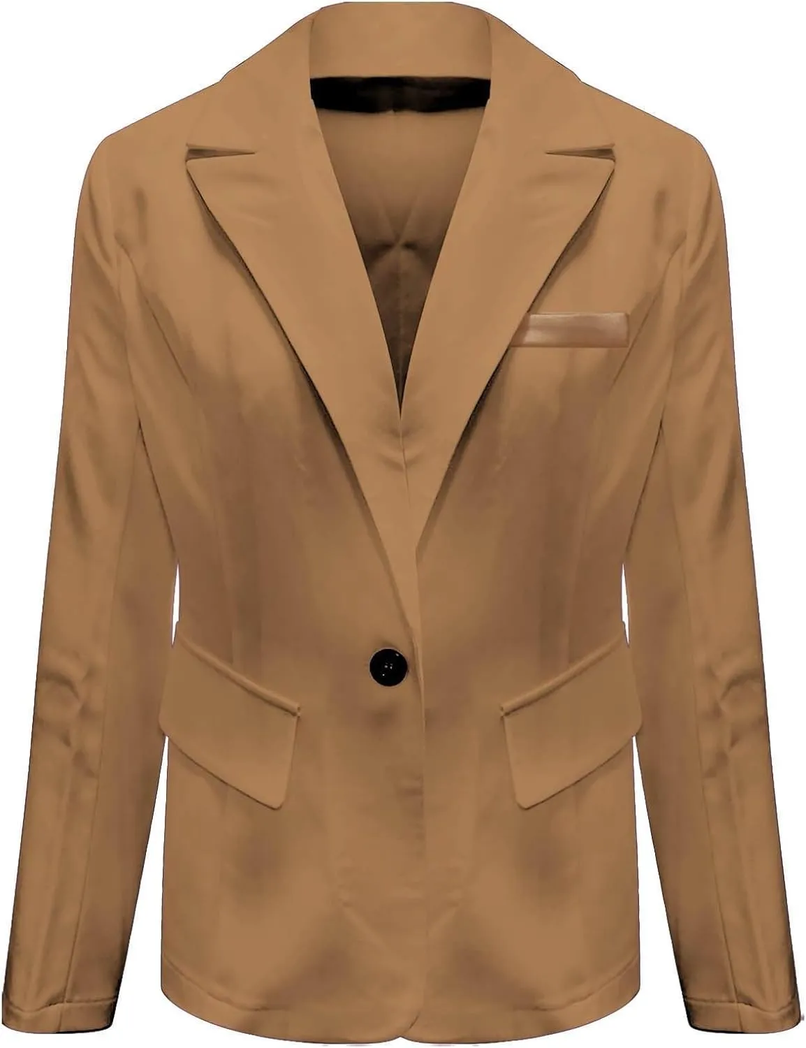 Blazers for Women 2025 Long Sleeve Open Front Cardigan Work Suit Spring Fashion Button Down Solid Elegant Blazer