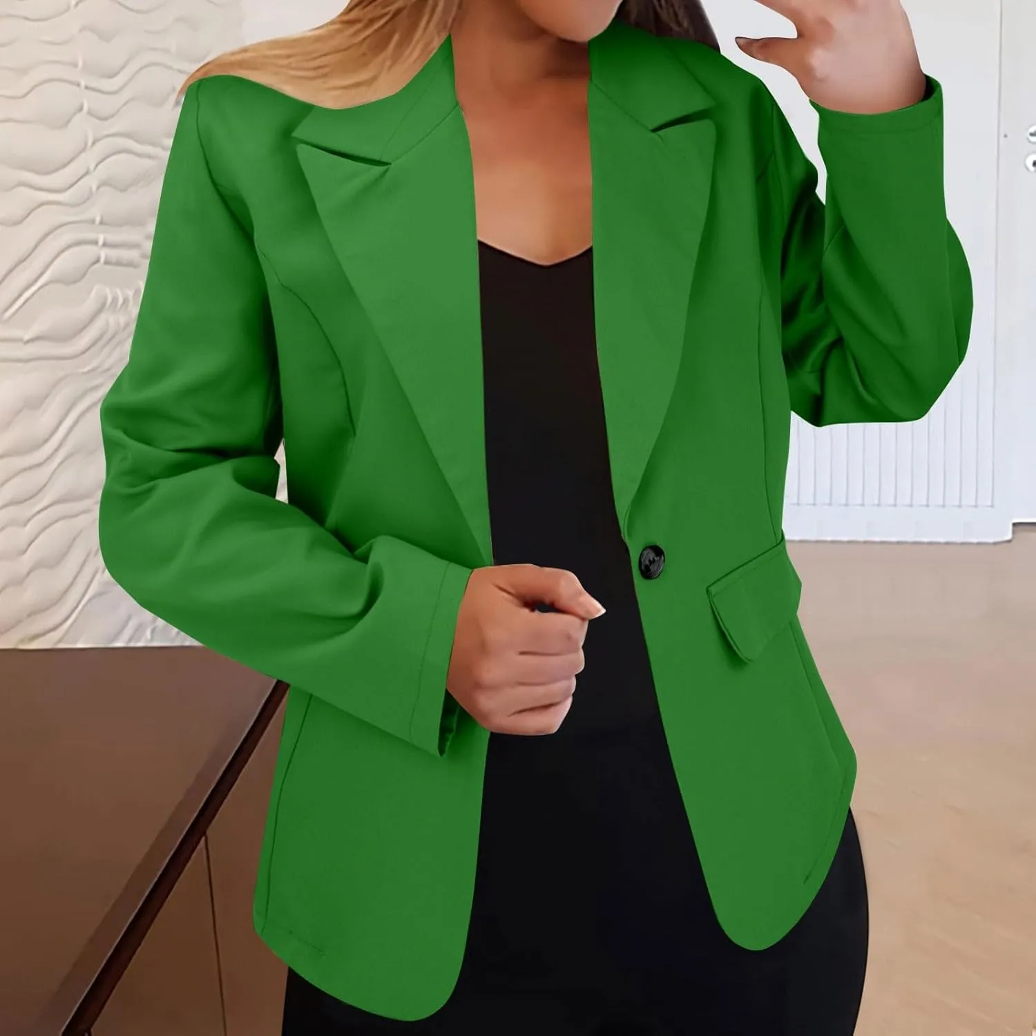Blazers for Women 2025 Trendy Business Casual Jackets Long Sleeve Open Front Cardigan Work Suit Spring Fashion Blazer