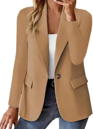 Blazers for Women 2025 Trendy Business Casual Jackets Work Suit Spring Fashion Blazer Long Sleeve Open Front Cardigan