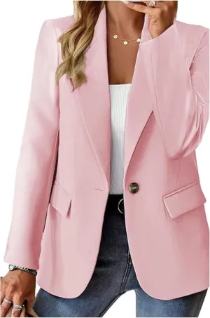 Blazers for Women 2025 Trendy Business Casual Jackets Work Suit Spring Fashion Blazer Long Sleeve Open Front Cardigan