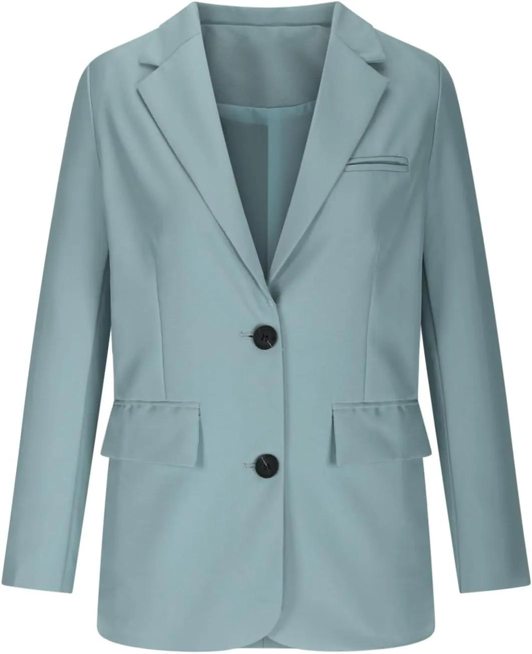 Blazers for Women Business Casual Long Sleeve Lapel Open Front Button Work Office Blazer Jackets with Pockets 2024