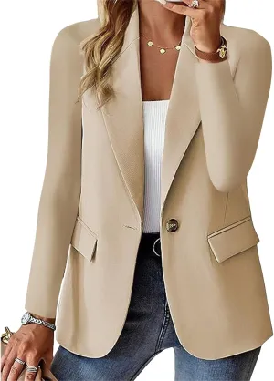 Blazers for Women Dressy Casual Long Sleeve Work Jacket Trendy Spring Fashion Blazer Suit Jackets Open Front Cardigan
