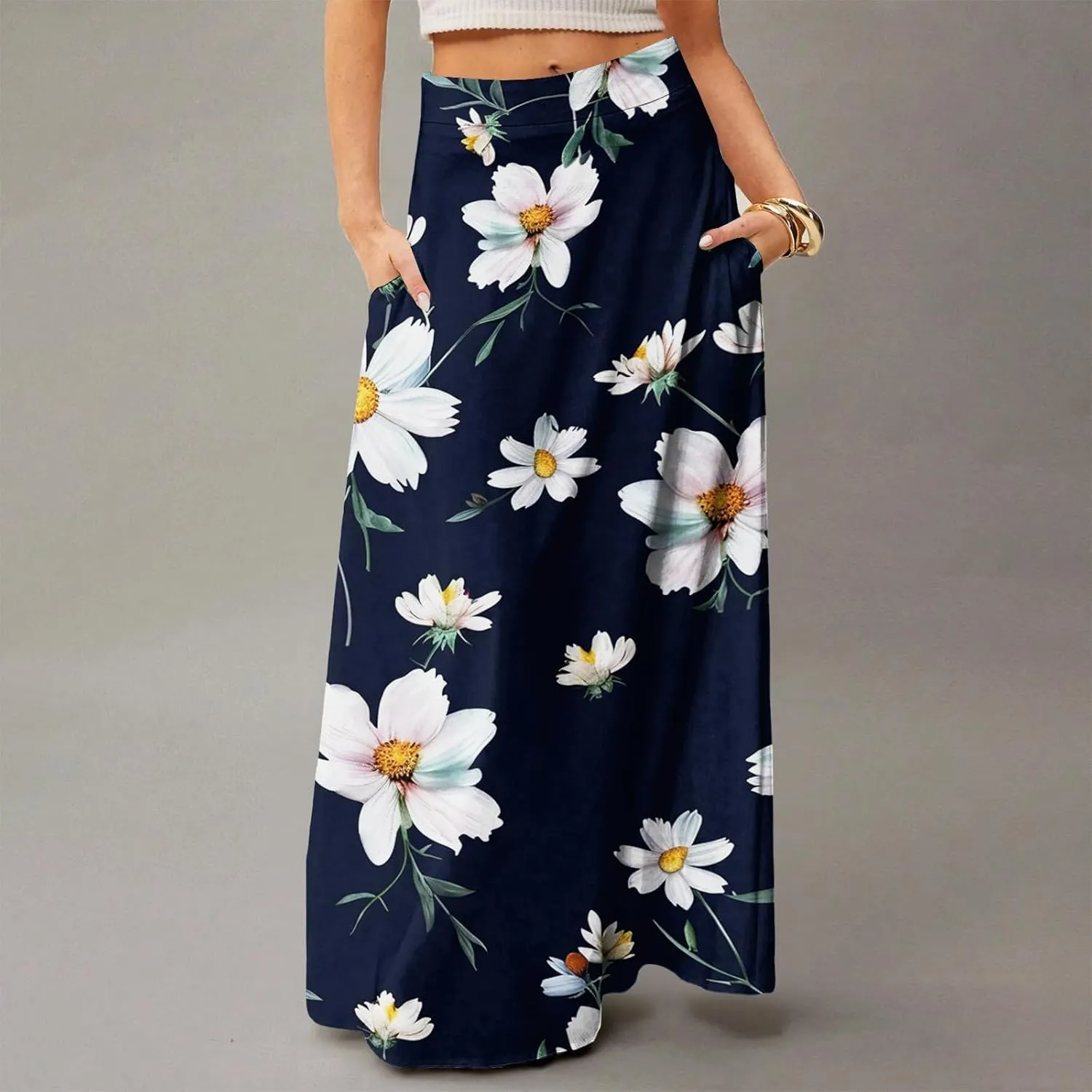 Boho Skirts for Women, Vacation Beach Casual Elegantes Summer Womens Skirts