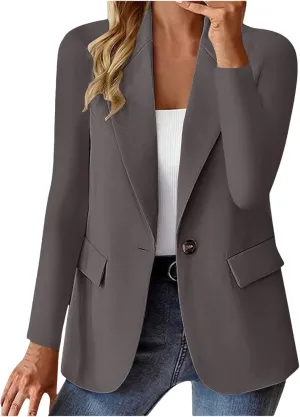 Cbcbtwo Blazers for Women 2025 Trendy Business Casual Jackets Long Sleeve Open Front Cardigan Work Suit Spring Fashion Blazer