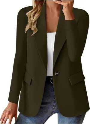Cbcbtwo Blazers for Women 2025 Trendy Business Casual Jackets Long Sleeve Open Front Cardigan Work Suit Spring Fashion Blazer