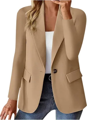 Cbcbtwo Blazers for Women 2025 Trendy Business Casual Jackets Long Sleeve Open Front Cardigan Work Suit Spring Fashion Blazer