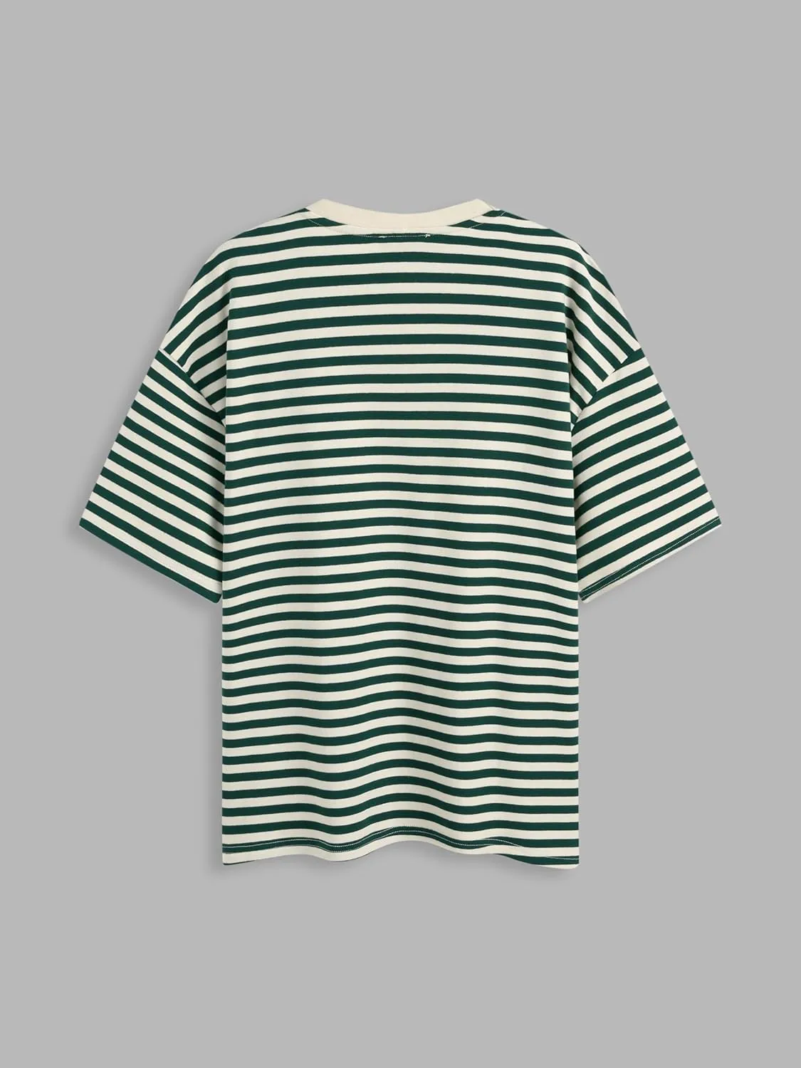 CIDER Striped Oversized Top for Women Crew Neck Short Sleeve Loose Casual Tops