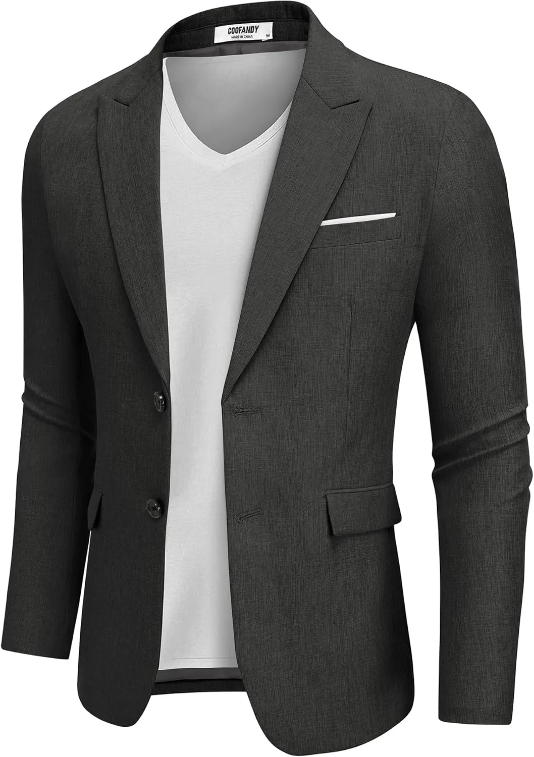 COOFANDY Mens Blazer Casual Two Buttons Sport Coat Slim Fit Lightweight Suit Jackets