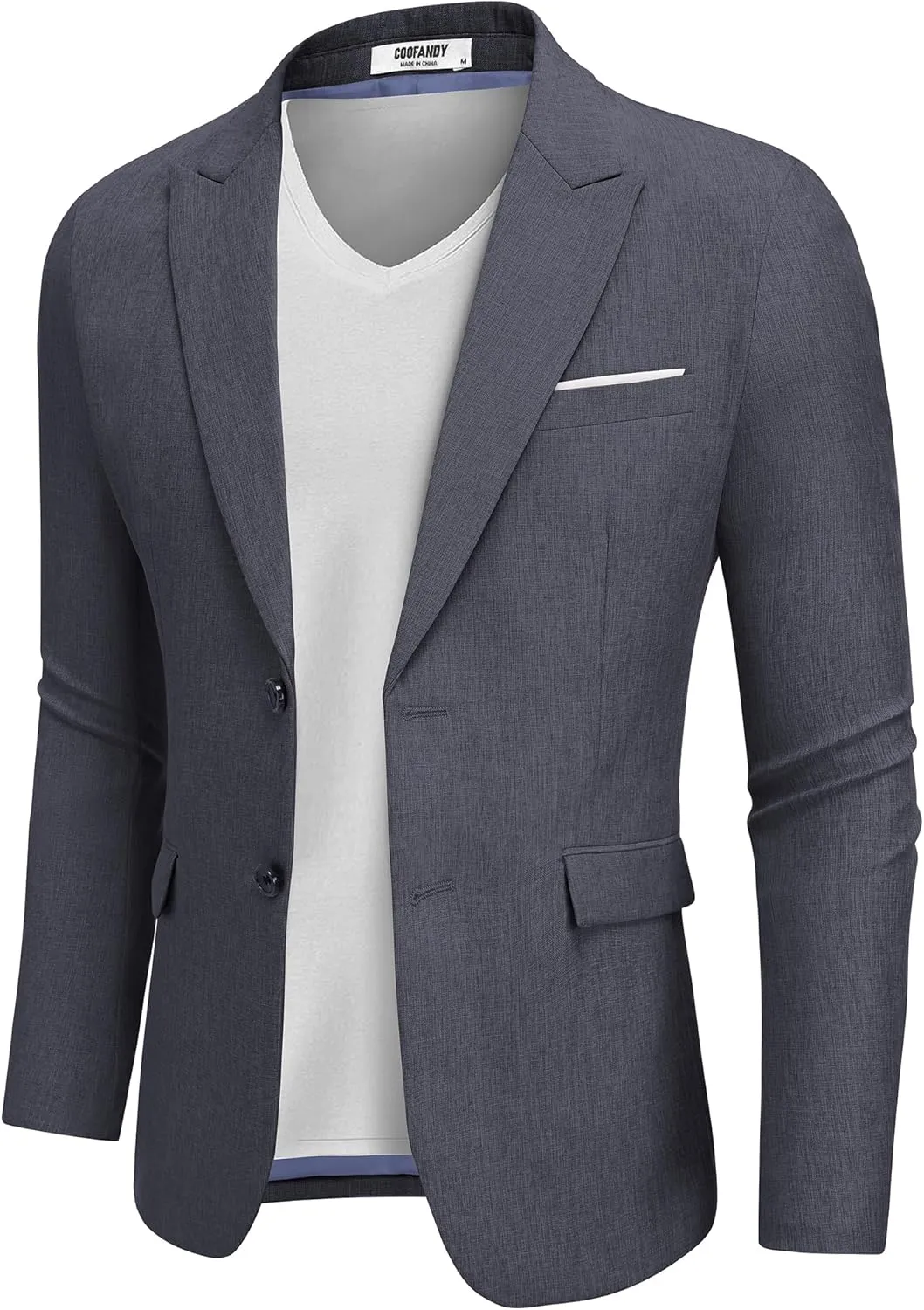 COOFANDY Mens Blazer Casual Two Buttons Sport Coat Slim Fit Lightweight Suit Jackets