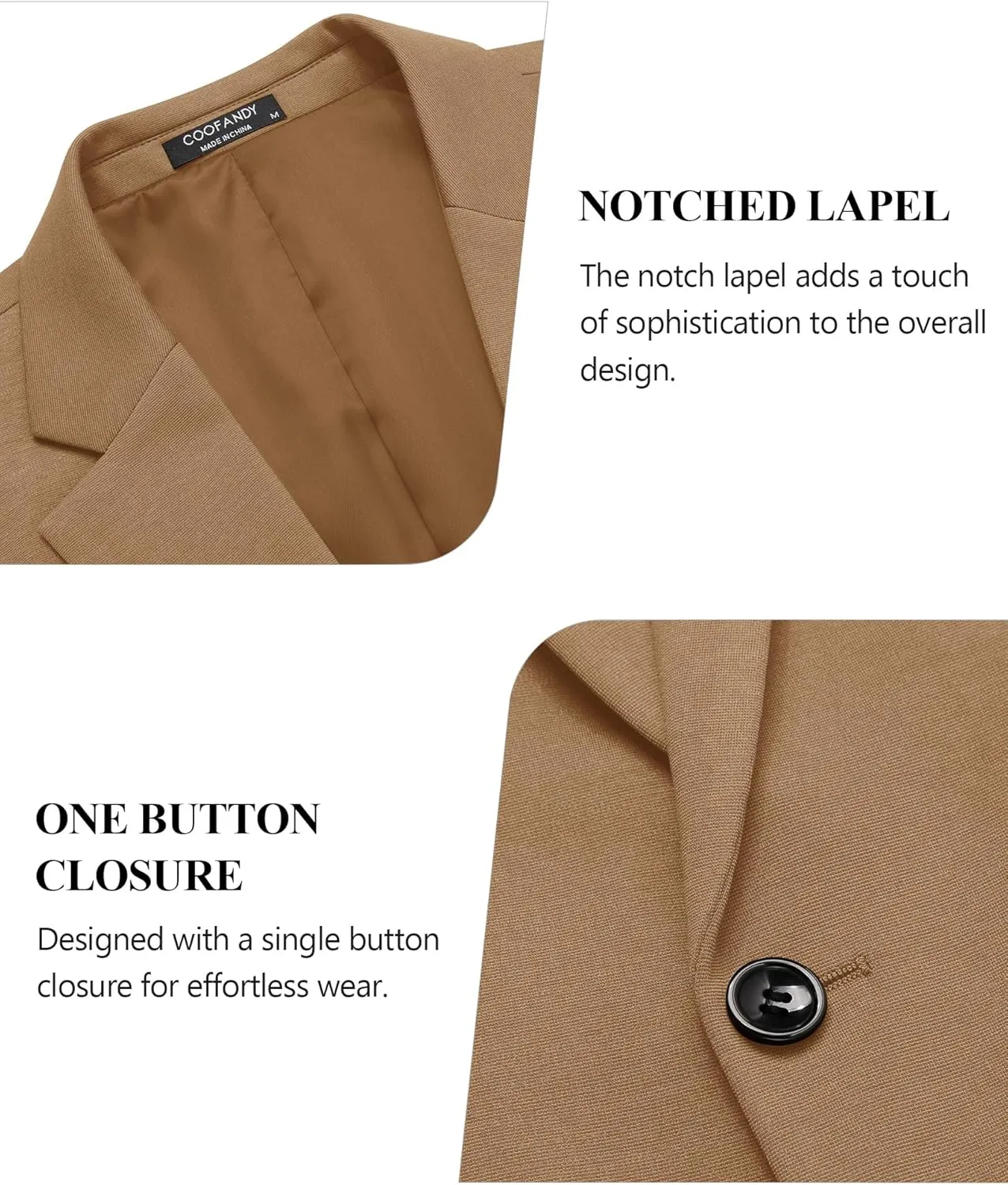 COOFANDY Mens Blazer Jacket One Button Casual Suit Jackets Stretch Knit Sport Coat
