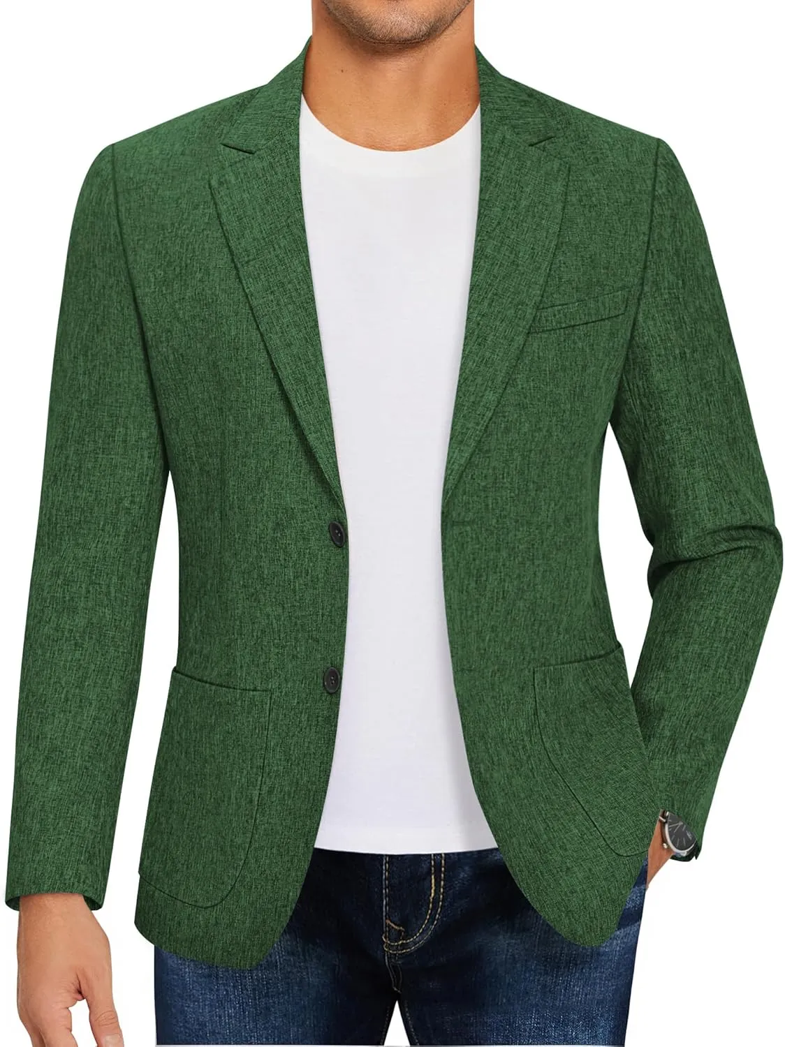 COOFANDY Mens Casual Blazer Sport Coat Lightweight Two Button Business Suit Jackets