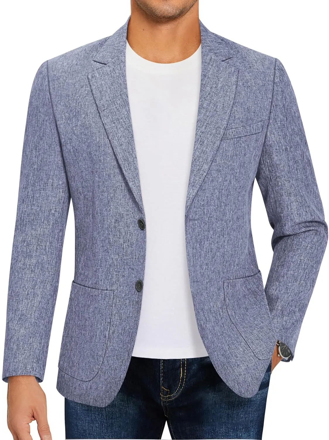 COOFANDY Mens Casual Blazer Sport Coat Lightweight Two Button Business Suit Jackets