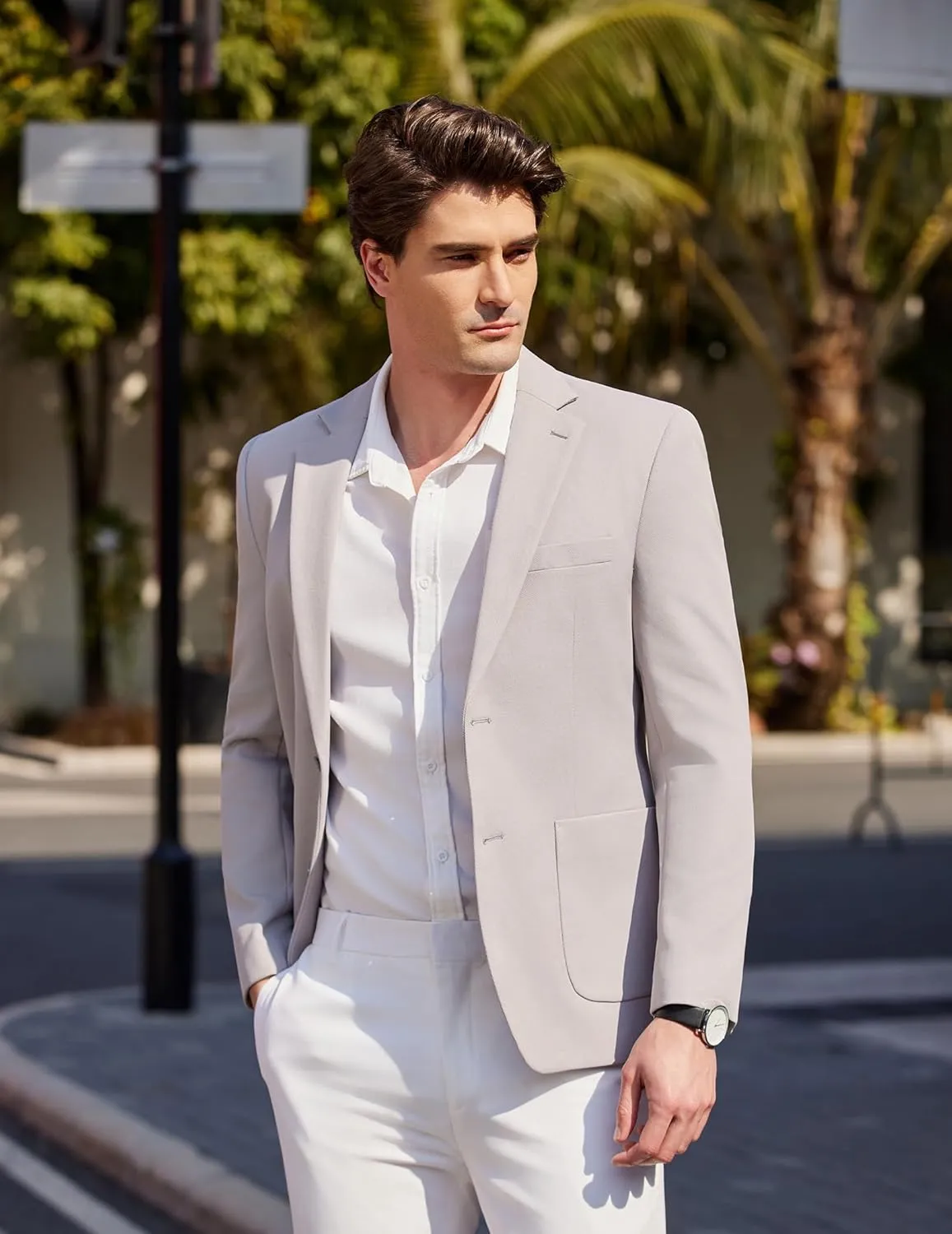 COOFANDY Mens Casual Knit Sport Coat Blazer Two Buttons Lightweight Suit Jackets
