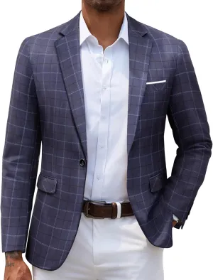 COOFANDY Men's Slim Fit Casual Blazers Lightweight Sport Coats One Button Suit Jackets