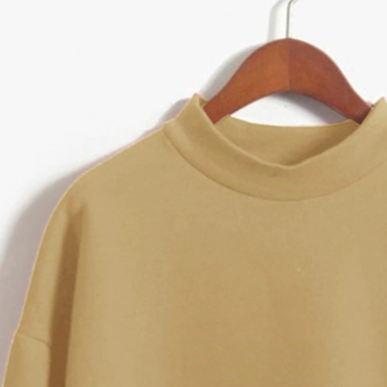 Crewneck Long Sleeve Shirts Oneck Custom Logo Knitted Pullovers Thick Autumn Winter Loose Long Sleeve Tops 2024