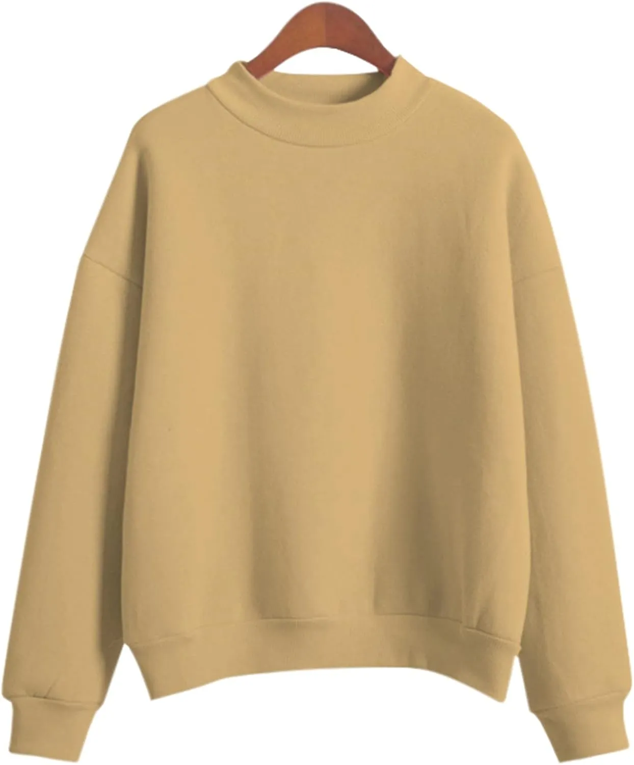 Crewneck Long Sleeve Shirts Oneck Custom Logo Knitted Pullovers Thick Autumn Winter Loose Long Sleeve Tops 2024