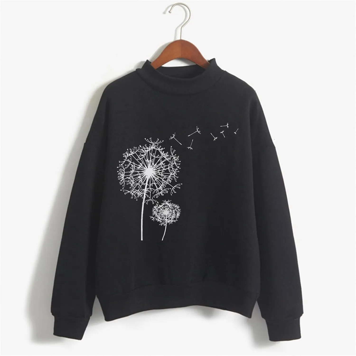 Crewneck Long Sleeve Shirts Oneck Custom Logo Knitted Pullovers Thick Autumn Winter Loose Long Sleeve Tops 2024
