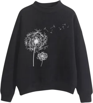 Crewneck Long Sleeve Shirts Oneck Custom Logo Knitted Pullovers Thick Autumn Winter Loose Long Sleeve Tops 2024