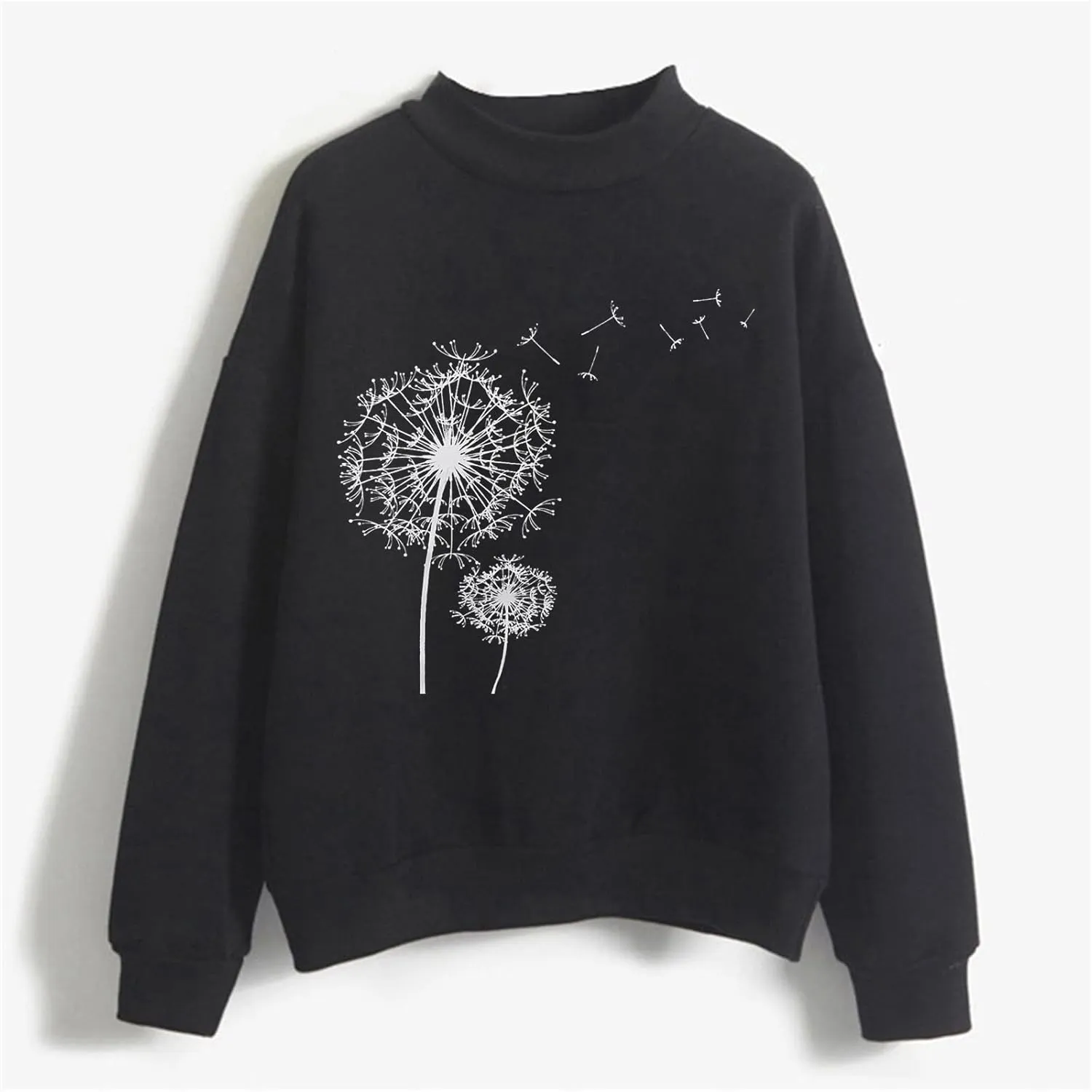 Crewneck Long Sleeve Shirts Oneck Custom Logo Knitted Pullovers Thick Autumn Winter Loose Long Sleeve Tops 2024