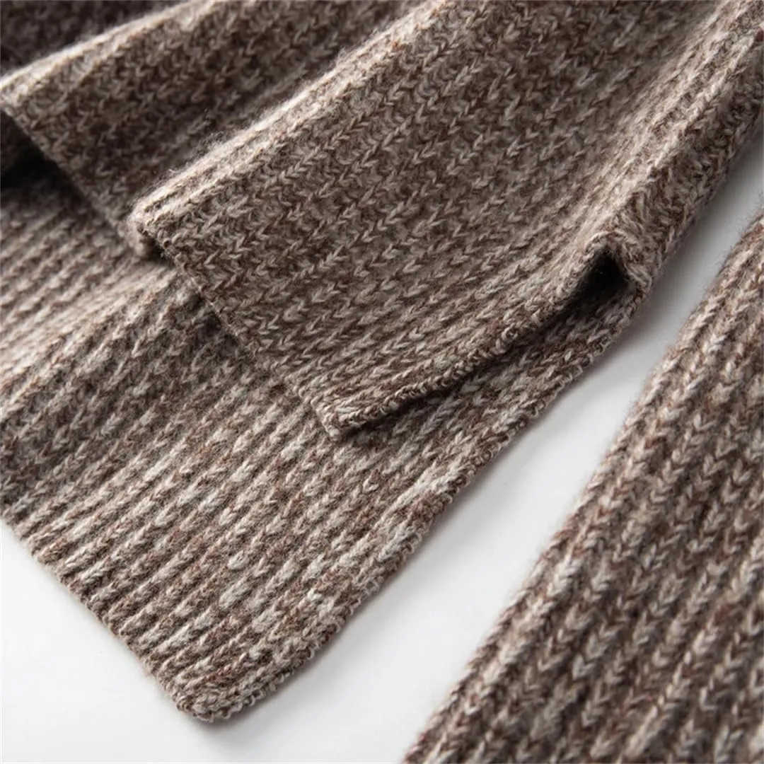 ERFMFKL Women Oversized Turtleneck Sweaters Cashmere Knitted Pullovers Jumpers Thick Warm Soft Sweater