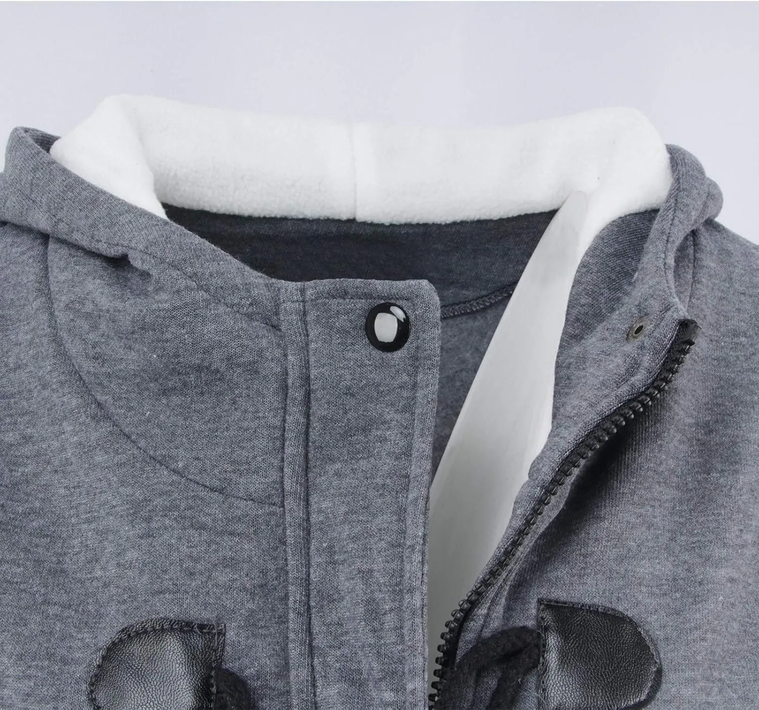 Fall Jacket Horn Button for Women Warm Fashion Coats Thick Jacket Casual Hoodie Sweatshirt Spring Autumn Zipper Coat