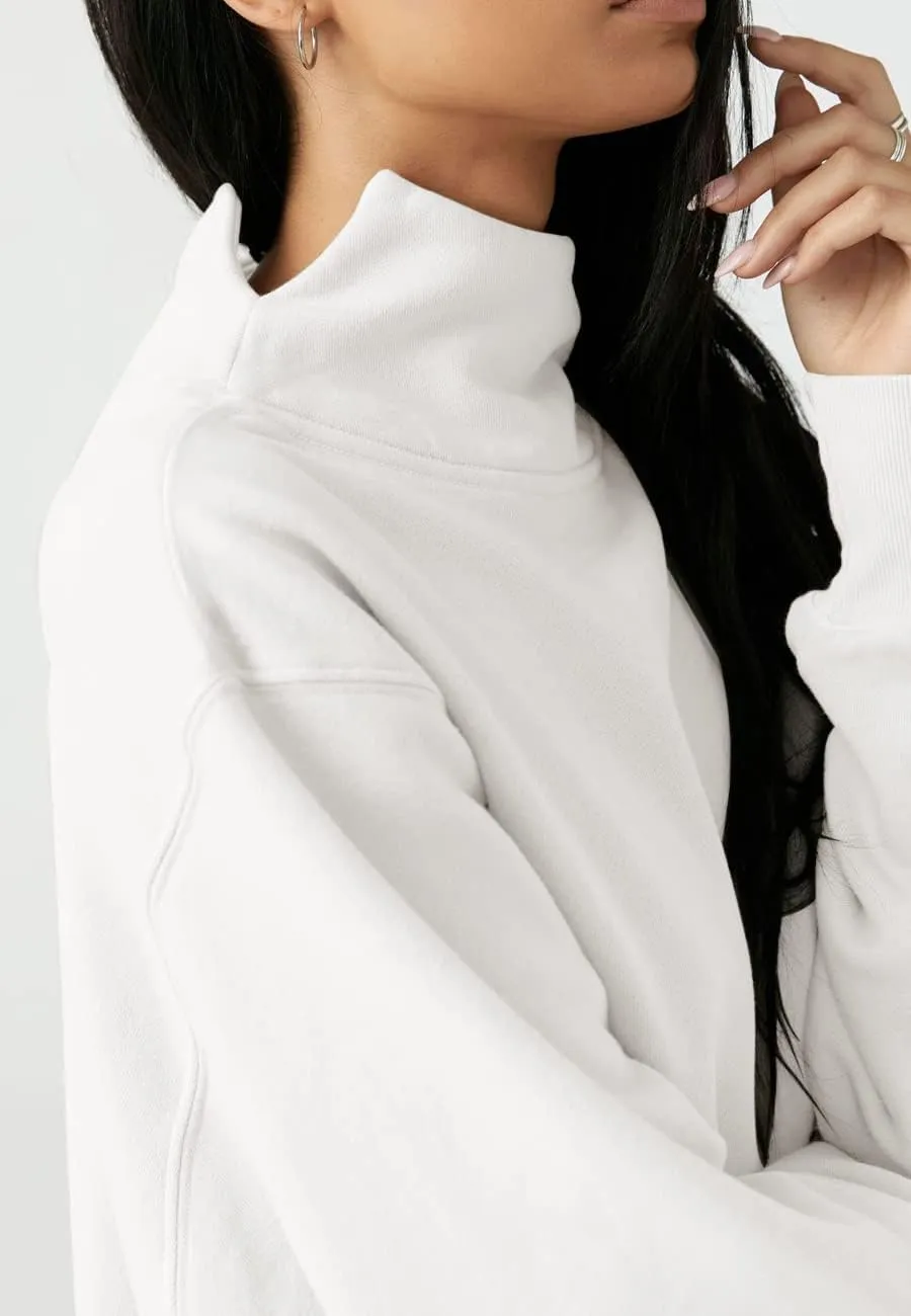 Fisoew Women's Oversized Turtleneck Sweatshirt Long Sleeve Pullover Casual Tops