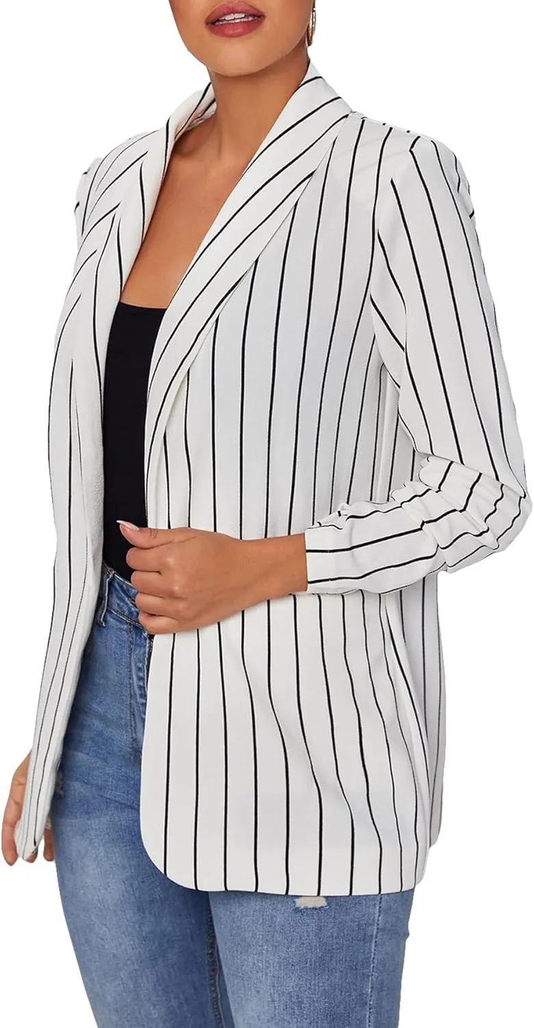 Floerns Women's Casual Long Sleeve Graphic Colorful Blazer Work Suit Jackets