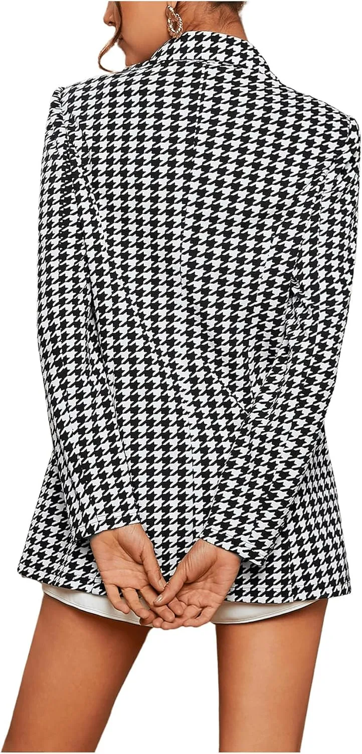 Floerns Women's Casual Long Sleeve Graphic Colorful Blazer Work Suit Jackets