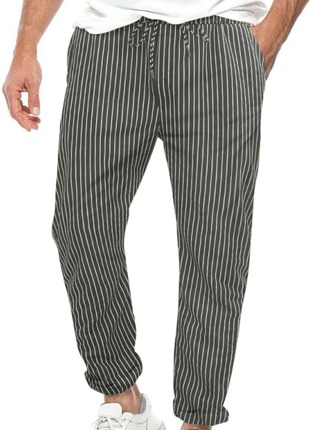 GIERIDUC Cargo Pants for Mens Sweatpants with Pockets Casual Open Front Button Fly Slim Fit Hiking Pants Cargo Joggers Pants