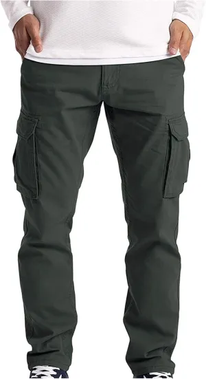 GIERIDUC Men's Essentials Fleece Sweatpants Big and Tall Mens Plaid Pants Best Lightweight Sweatpants Match Men’S Wild Cargo