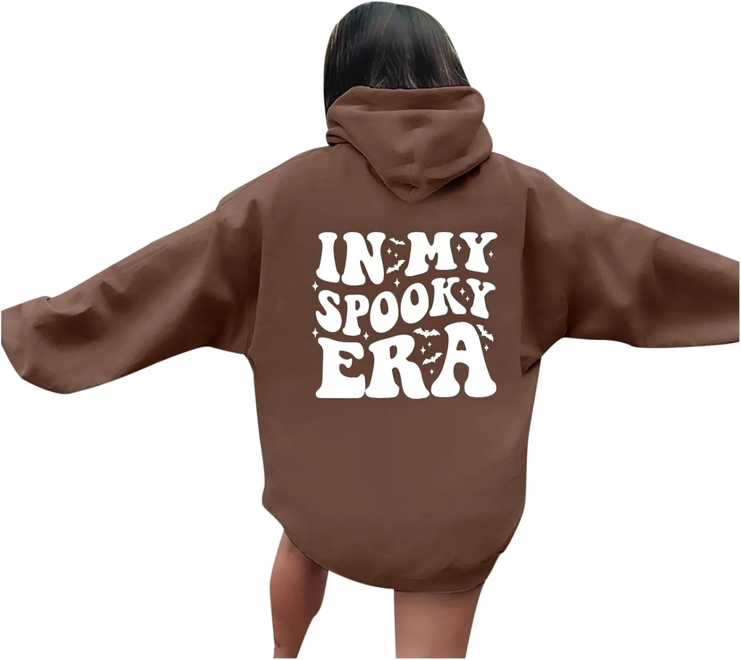 Halloween Hoodies for Teen Girls Spooky Season Letter Print Cute Halloween Sweatshirt Casual Trendy Halloween Clothes