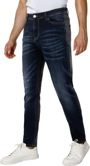 Heyfanee Mens Slim Fit Jeans Skinny Stretchy Denim Pants for Men