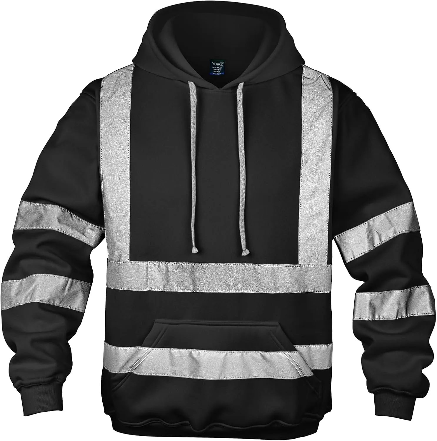 Hi Vis Men's Solid Color Reflective Visibility Sweatshirts Pullover