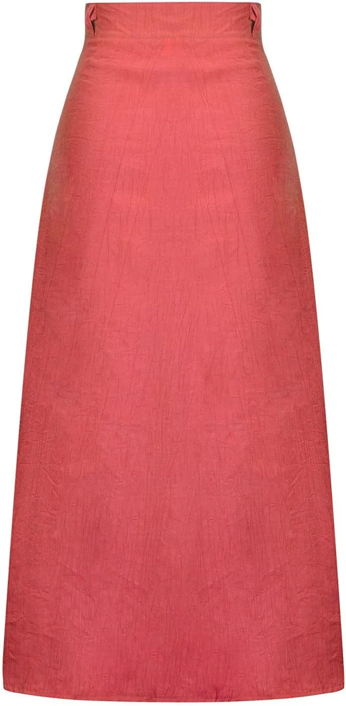 hlysgo Womens Casual High Waist Button Down Front Long Maxi Skirt Boho Solid Flowy Skirts Summer Beach Dresses
