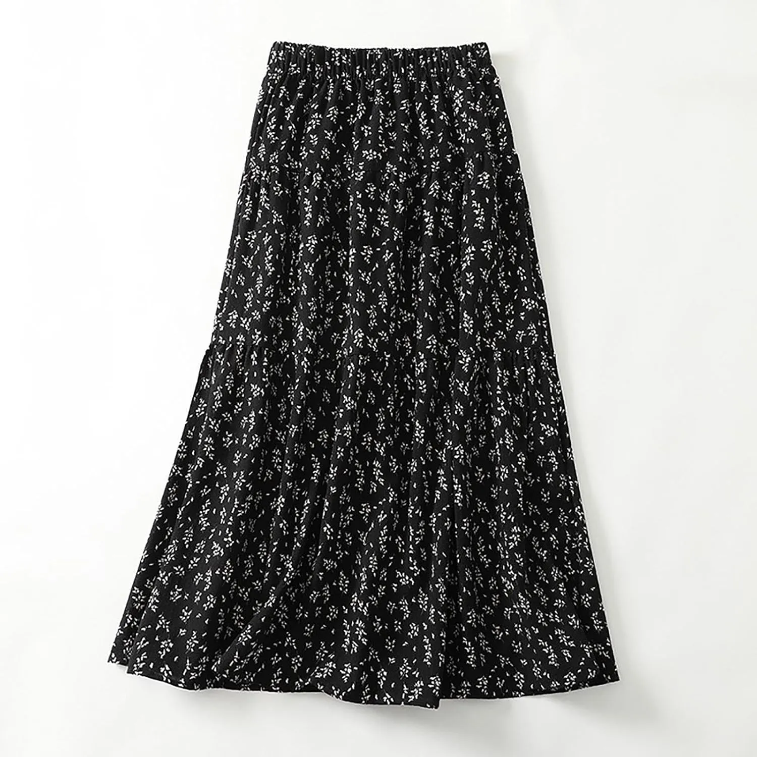 hlysgo Womens Linen Skirt 2025 Trendy Summer Solid Dresses Casual Tie Waist Pleated A-Line Flowy Midi Skirt Boho Skirts