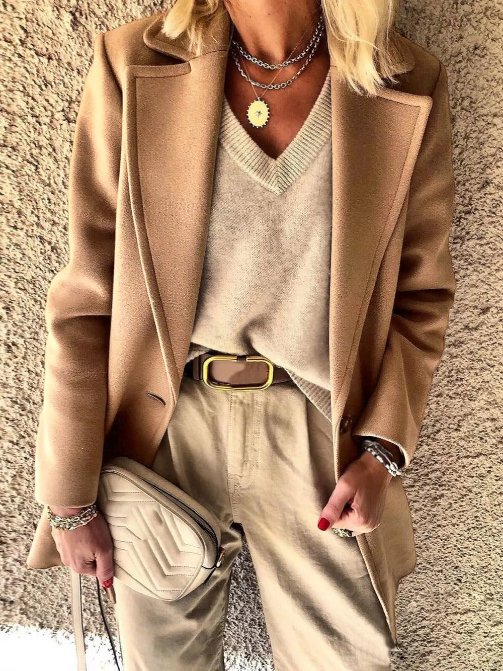 IDEALSANXUN Womens Wool Blazer Fall Winter Pea Coat Business Work Suit Jackets