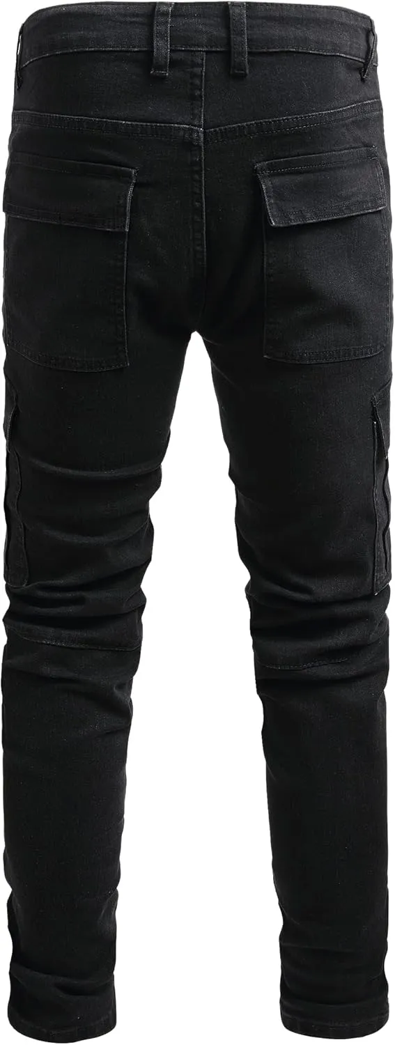 JUNBAOSS Men's Slim Fit Jeans Stretch Ripped Skinny Jeans for Men, Fashion Straight Leg Comfort Flex Waist Casual Pants