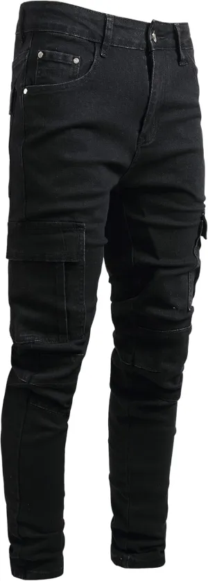 JUNBAOSS Men's Slim Fit Jeans Stretch Ripped Skinny Jeans for Men, Fashion Straight Leg Comfort Flex Waist Casual Pants