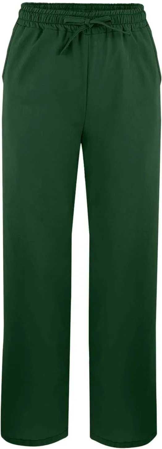 Linen Pants for Women 2025 Summer Casual Loose Flowy Beach Pants,Elastic High Waist Straight Leg Pant with Pockets