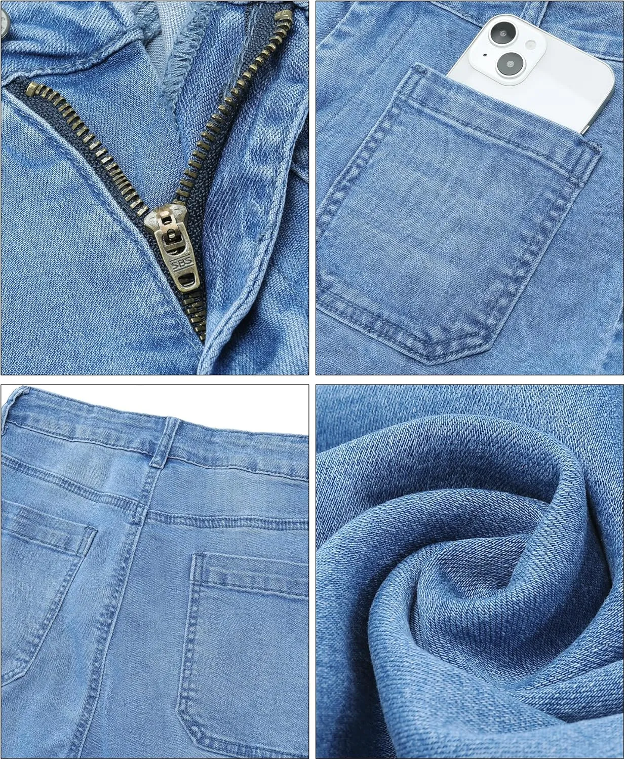 luvamia Wide Leg Jeans for Women Trendy High Waisted Flare Jeans Cropped Denim Pants Stretchy Baggy with Patch Pockets