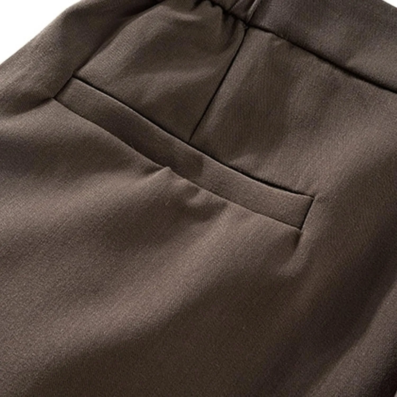 Men Bottom Flared Pants Slim Fit Stretch Business Formal Dress Trousers Fashion Straight Leg Slacks Suit Pants