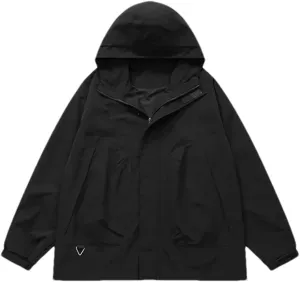 Men Casual Coats Autumn Outdoor Solid Color Zipper Hooded Jacket Men Tops Clothing