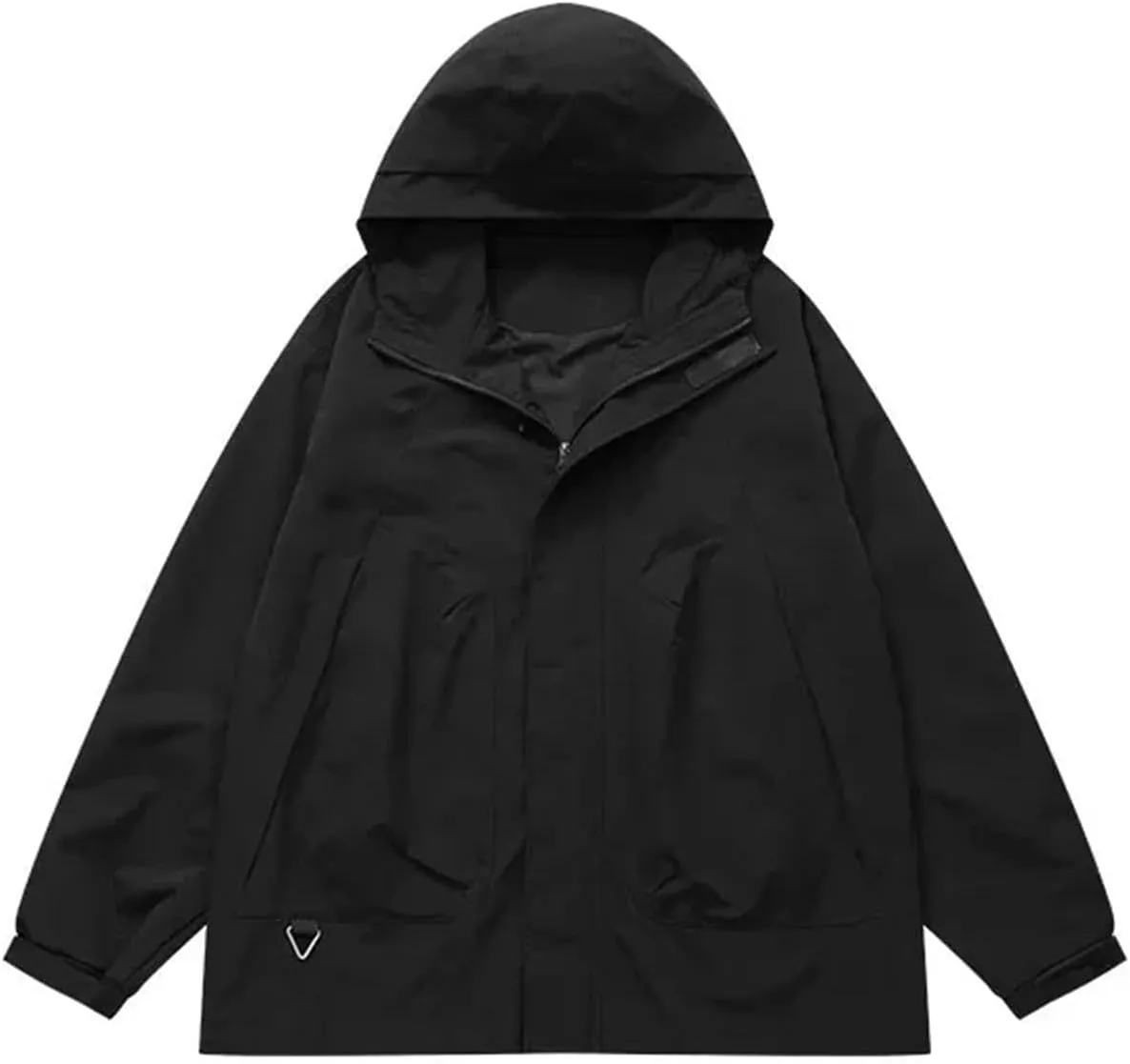 Men Casual Coats Autumn Outdoor Solid Color Zipper Hooded Jacket Men Tops Clothing