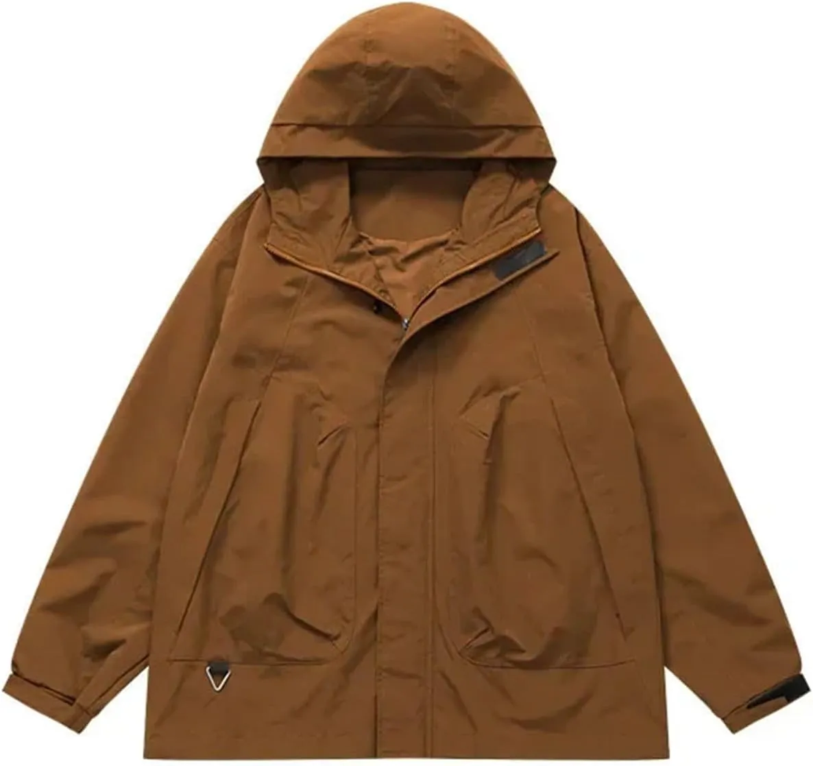 Men Casual Coats Autumn Outdoor Solid Color Zipper Hooded Jacket Men Tops Clothing