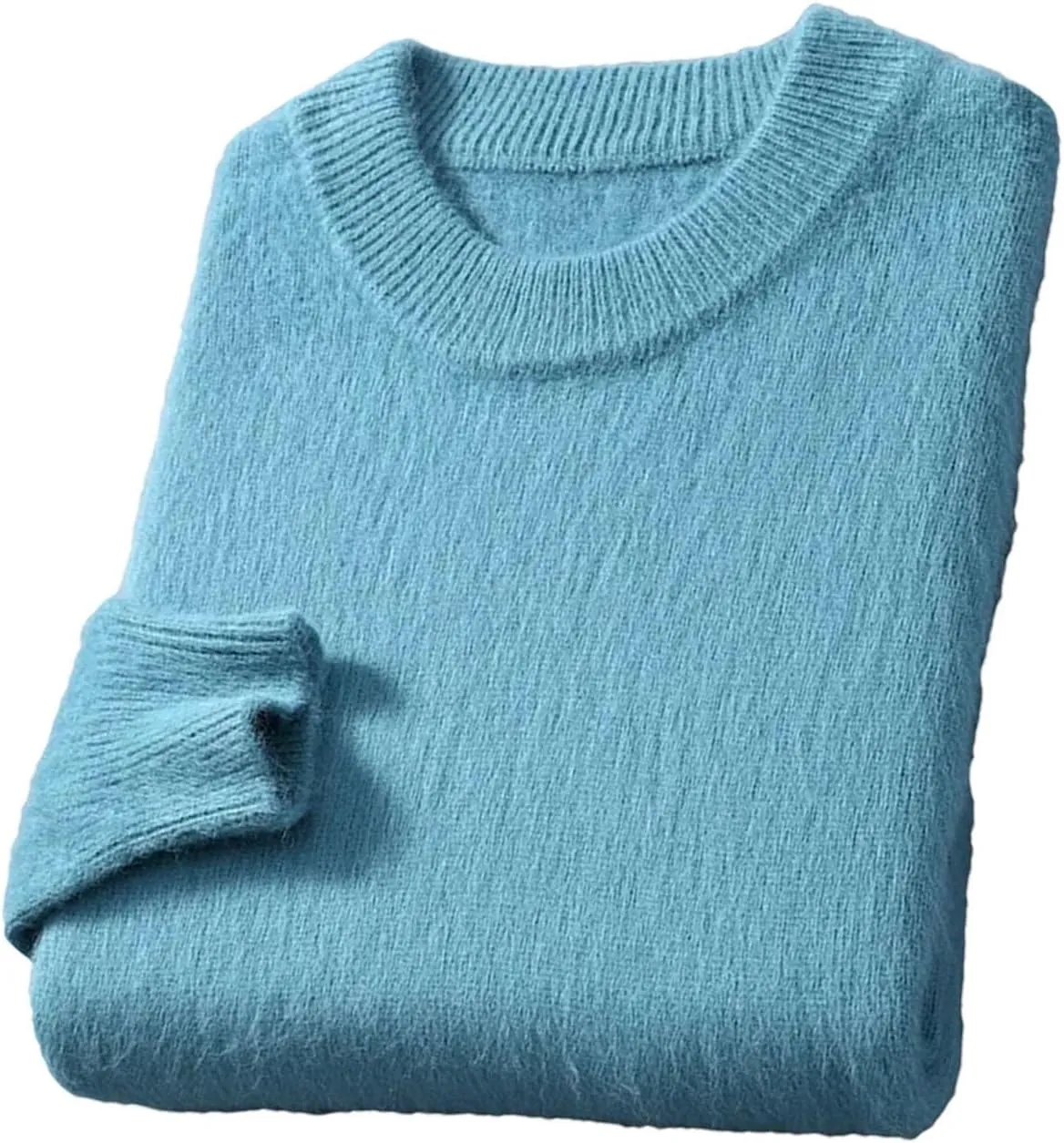 Men's 100% Cashmere Sweater Fashion Crew Neck Knit Tops Winter Long Sleeve Warm Jumpers