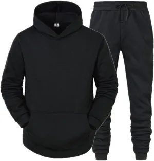 Mens 2 Piece Outfits Fall Winter Solid Color Zipper Sweater Pants Sports Sets Set Mens 2 Piece Big and Tall Hoodies