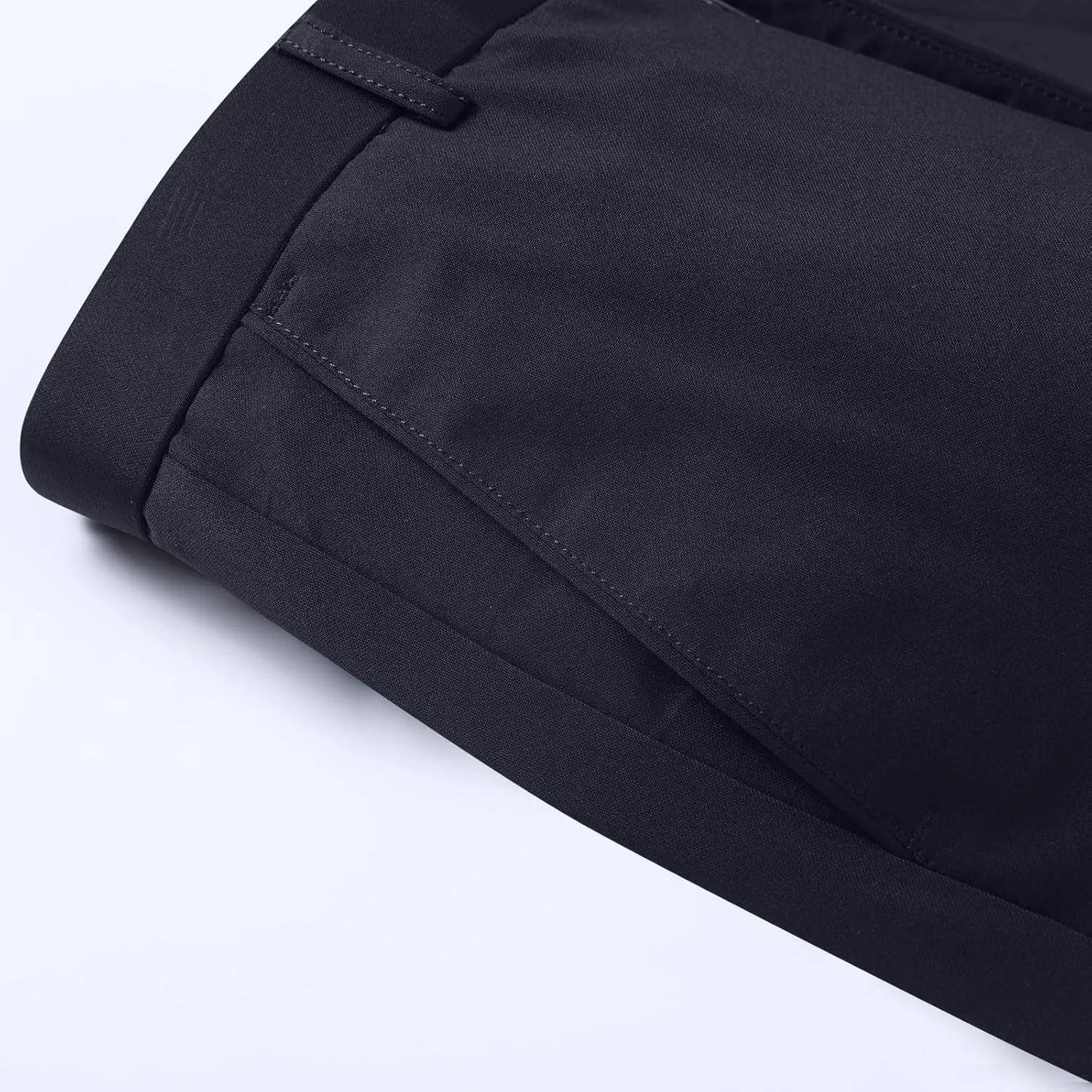 Men's Business Work Pants Zipper High Waist Straight Leg Trousers Casual Comfy Formal Pants with Pockets