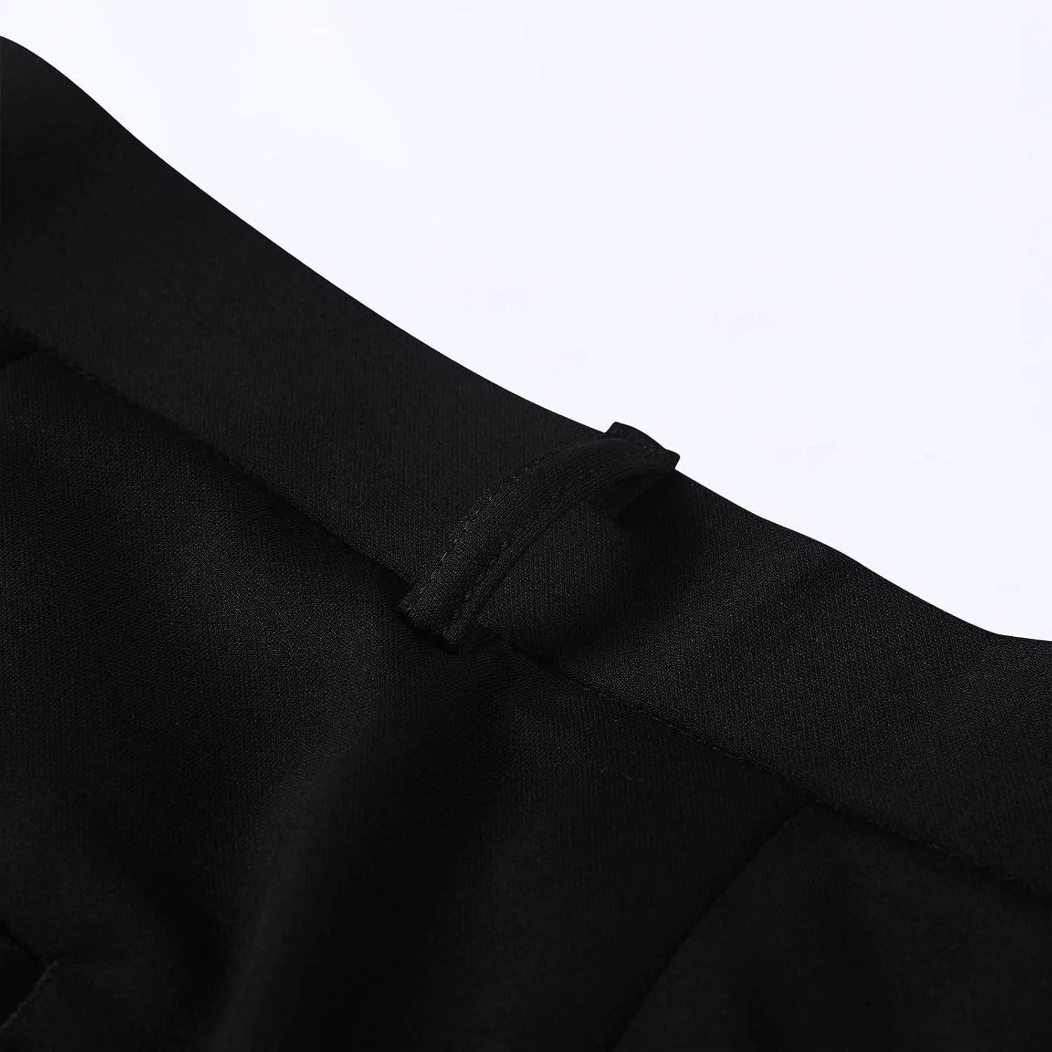 Men's Business Work Pants Zipper High Waist Straight Leg Trousers Casual Comfy Formal Pants with Pockets